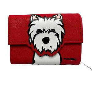 Marc Tetro Wallet Westie West Highland Terrier Zippered Change Pocket Key Chain